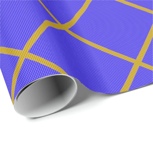 Goud en blauw opvulpapier cadeaupapier (Rol Hoek)