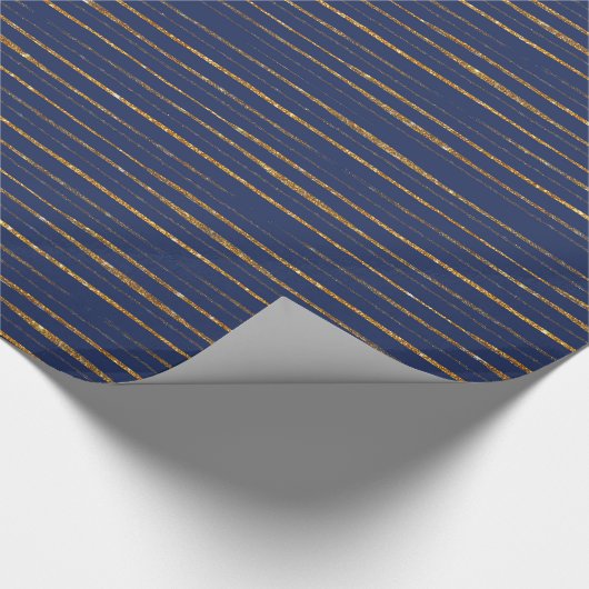 Goud en blauw opvulpapier cadeaupapier (Hoek)