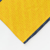 Goud en blauw Stripes en diagonaalgordel Fleece Deken (Hoek)