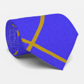 Goud en blauw Stropdas (Opgerold)