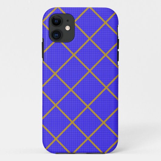 Goud en blauw telefoondraagtas Case-Mate iPhone case (Achterkant)