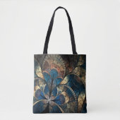 Goud en blauw tote bag (Voorkant)