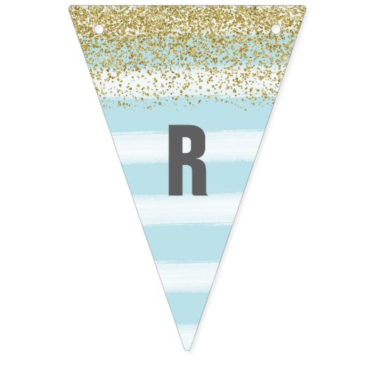 Goud en blauw Vrijgezellenfeest banner (Derde vlag)