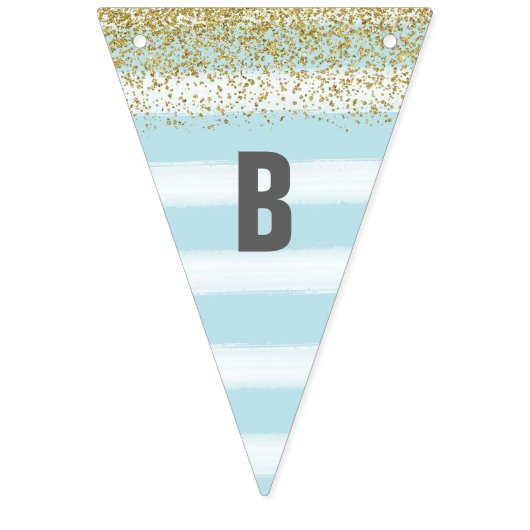 Goud en blauw Vrijgezellenfeest banner (Tweede vlag)