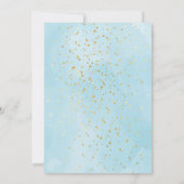 Goud en blauw Waterverf Kaart (Achterkant)