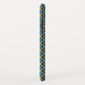 Goud en blauw Wavy Stripes Case-Mate iPhone Case (Achterkant/rechts)