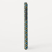 Goud en blauw Wavy Stripes Case-Mate iPhone Case (Achterkant/links)
