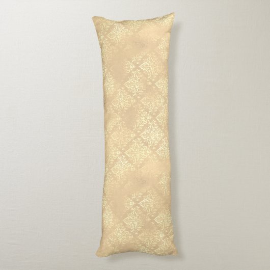 Goud en blauwe evergroene boomgaard lichaamskussen (Achterkant (Verticaal))