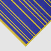 Goud en Blauwe Strepen Tissue Paper Tissuepapier (Detail)