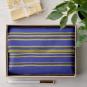 Goud en Blauwe Strepen Tissue Paper Tissuepapier (Geschenk)