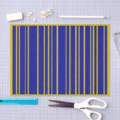Goud en Blauwe Strepen Tissue Paper Tissuepapier (Craft)