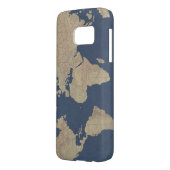 Goud en blauwe Wereldkaart Case-Mate Samsung Galaxy Hoesje (Achterkant Links)