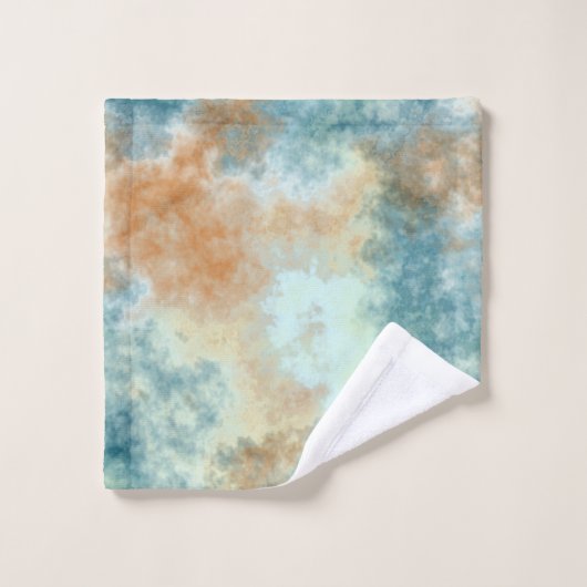 Goud en Blauwgroen bad Bad Handdoek (Wasdoekje)