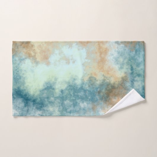 Goud en Blauwgroen bad Bad Handdoek (Handdoek)