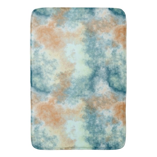 Goud en Blauwgroen bad Badmat (Voorkant Verticaal)