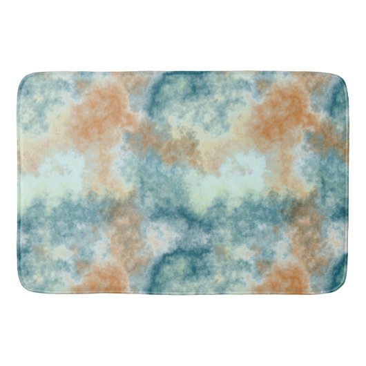 Goud en Blauwgroen bad Badmat (Voorkant)