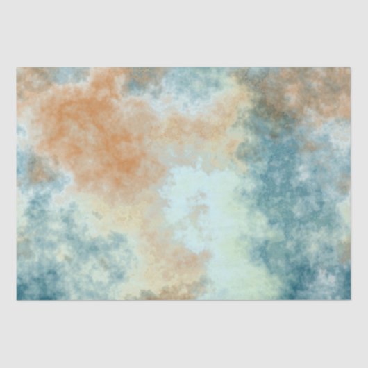 Goud en Blauwgroen bad Tissuepapier (Voorkant)