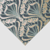 Goud en blauwgroen demasker, Victoriaans, , patroo Tissuepapier (Detail)