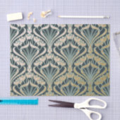 Goud en blauwgroen demasker, Victoriaans, , patroo Tissuepapier (Craft)