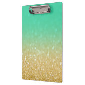 Goud en Blauwgroen gepersonaliseerd klembord voor (Links)