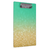 Goud en Blauwgroen gepersonaliseerd klembord voor (Rechts)