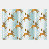 Goud en Blauwgroen kerstfeest Inpakpapier Vel (Voorkant 2)