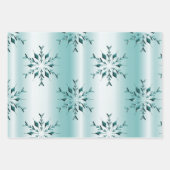 Goud en Blauwgroen kerstfeest Inpakpapier Vel (Voorkant)