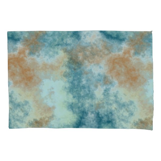 Goud en Blauwgroen Kussensloop (Voorkant)