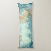 Goud en Blauwgroen Lichaamskussen (Achterkant (Verticaal))