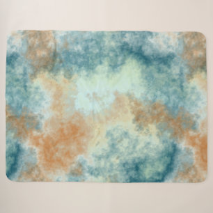 Goud en Blauwgroen Sherpa Deken