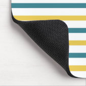 Goud en Blauwgroen Stripes Muismat (Hoek)