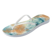 Goud en Blauwgroen Teenslippers (Schuin)