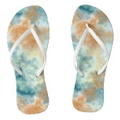 Goud en Blauwgroen Teenslippers (Voetbed)