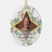 Goud en bloementaal keramisch ornament (Rechts)