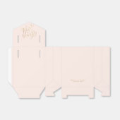 goud en blush Always And Forever Script bruiloft Bedankdoosjes (Uitgevouwen)