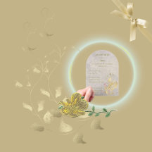 Goud en Blush Bloem 50ste Verjaardag Acryl Uitnodi