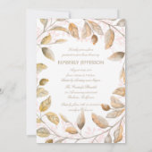 Goud en Blush Bloemen Waterverf Foto Afstuderen Kaart (Achterkant)