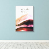 Goud en Blush Pink Grungy Mountains Canvas Afdruk (Insitu (Houten vloer))