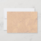 Goud en Blush Roze RSVP-kalligrafie met harten RSVP Kaartje (Achterkant)