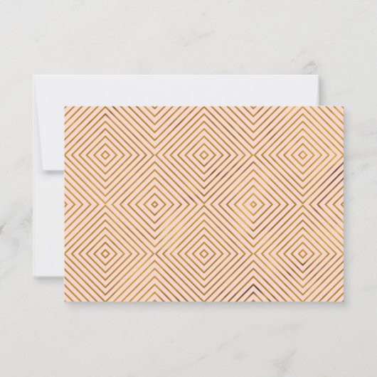 Goud en Blush Roze RSVP-kalligrafie met harten RSVP Kaartje (Achterkant)