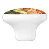 Goud en Blush Rozen Keramische Knop (Zijkant)