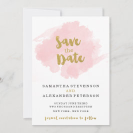 Goud en Blush Sla de Datum op Save The Date