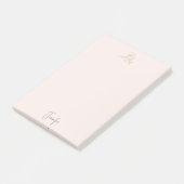 Goud en Blush Vrouwen Bloemen Post-it® Notes (Schuin)
