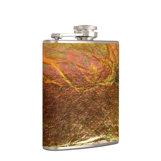 Goud en bolvormig geplateerd materiaal met een ink heupfles (Rechts)