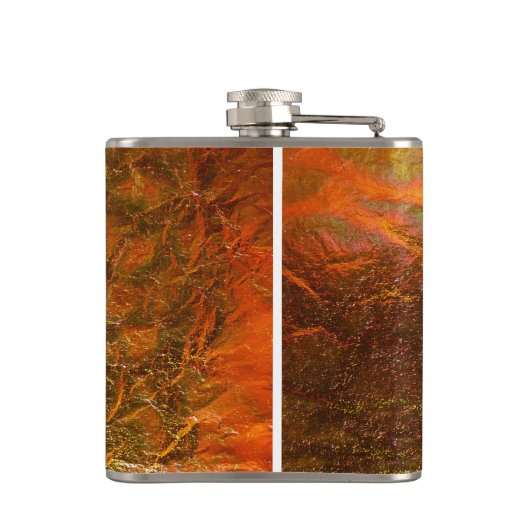 Goud en bolvormig geplateerd materiaal met een ink heupfles (Achterkant)