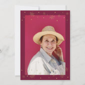 Goud en Bourgogne | Modern Chic 55th Birthday Part Kaart (Achterkant)