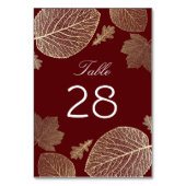 Goud en Bourgogne vallen verlaat bruiloft Kaart (Voorkant)