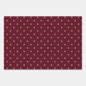 Goud en Bourgogne Wrapping Papier Blad Set van 3 Inpakpapier Vel (Voorkant 3)