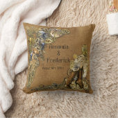 Goud en brass Steampunk Schriftelijk over suede Kussen (Deken)