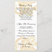 "Goud en Bruin" Bruiloftsprogramma Programmakaart (Achterkant)